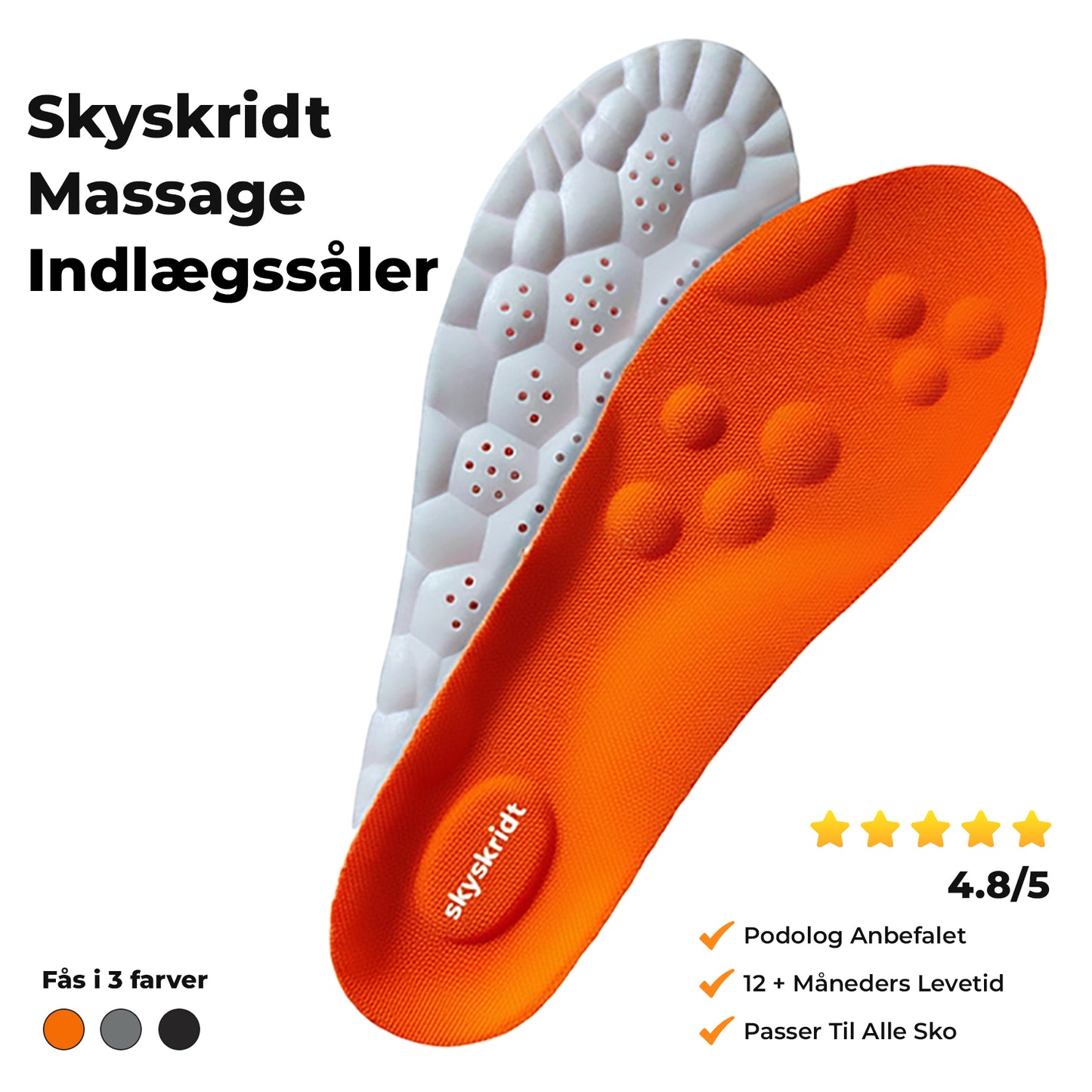 Skyskridt Massage Indlægssåler